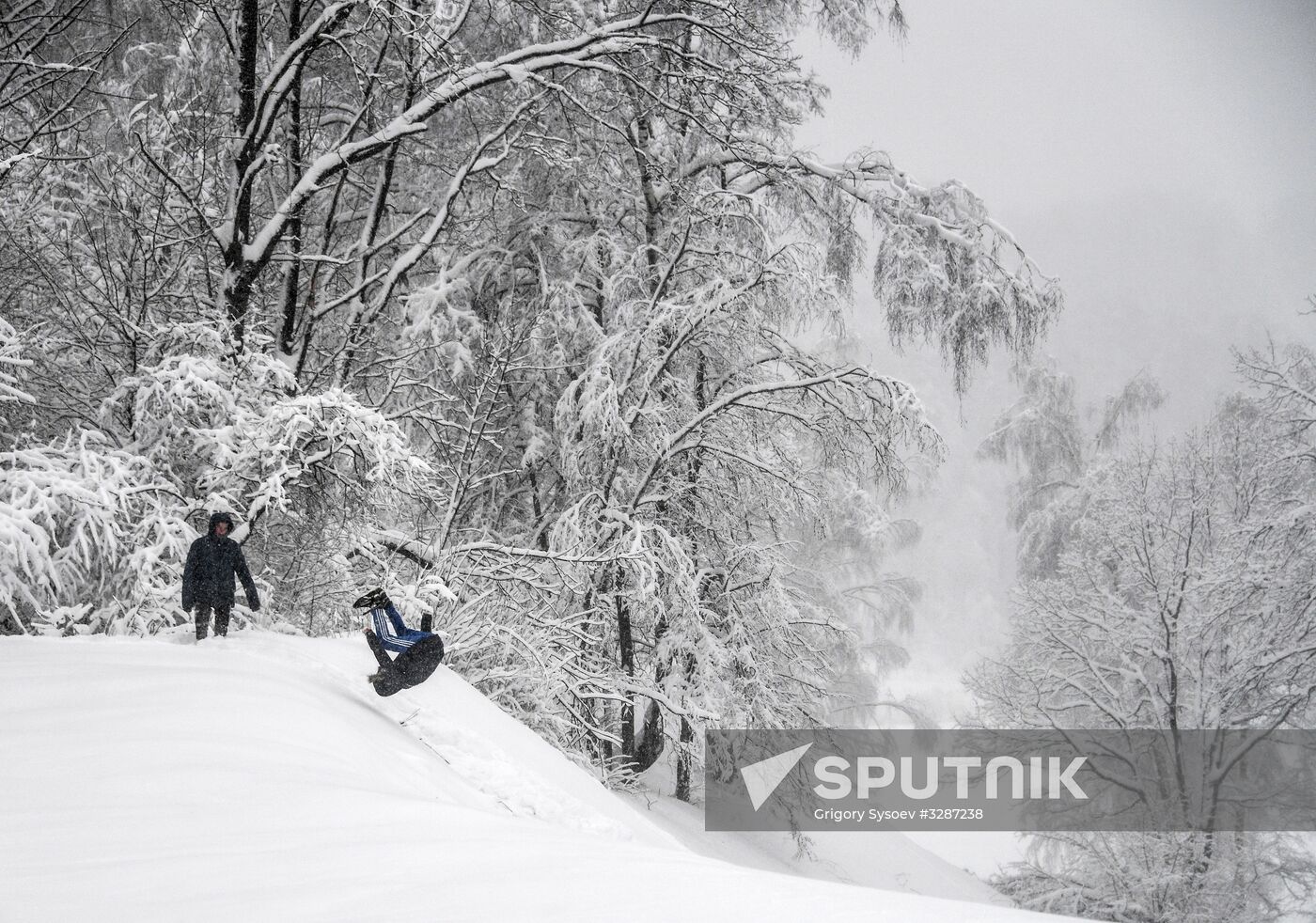 Snowfall in Moscow