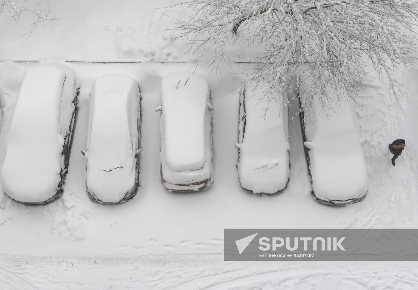 Snowfall in Moscow