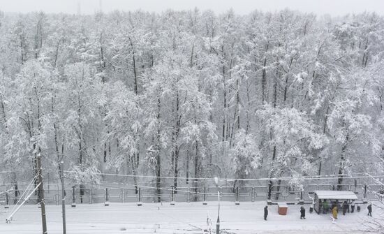 Snowfall in Moscow