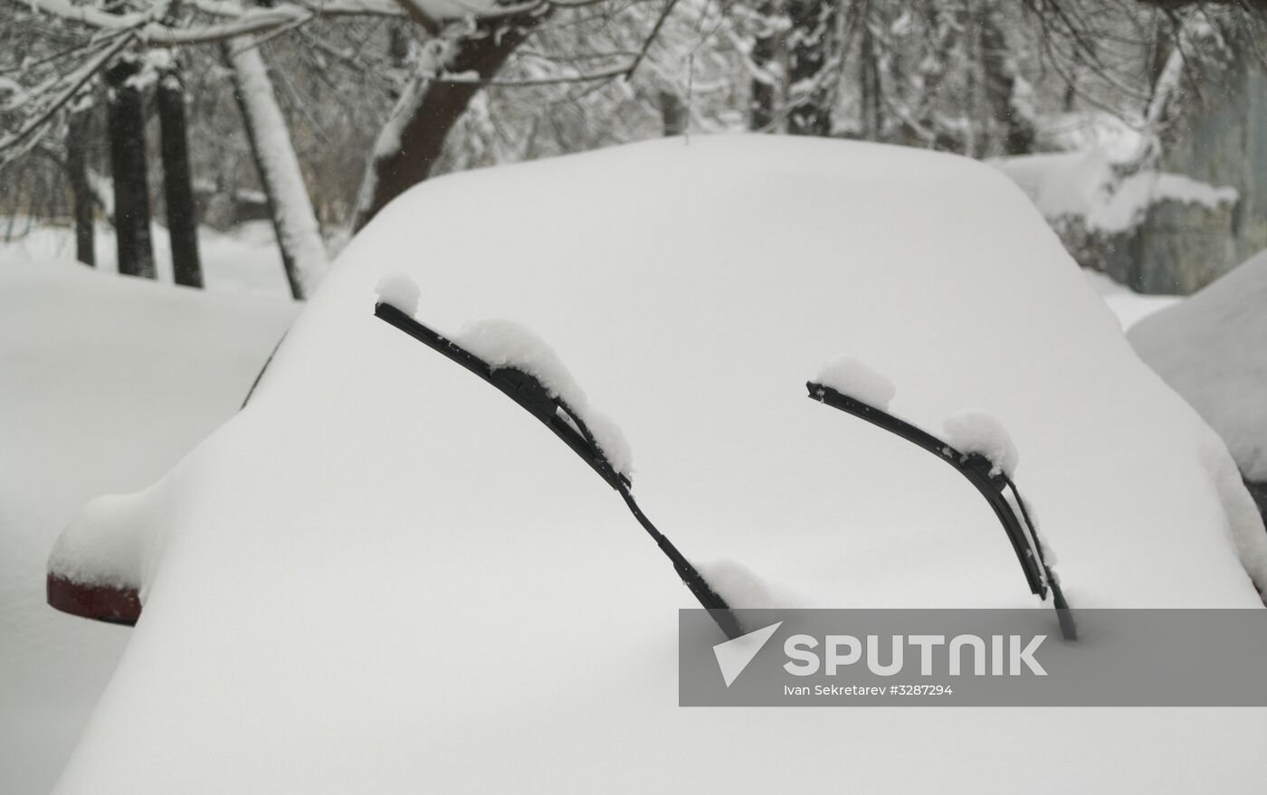 Snowfall in Moscow