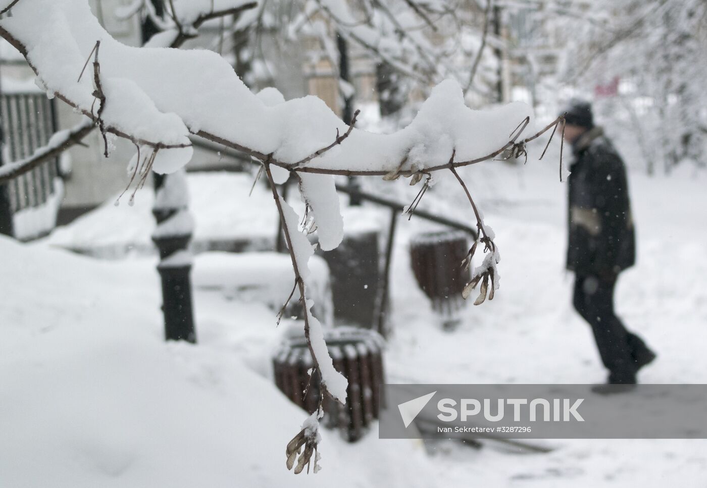 Snowfall in Moscow