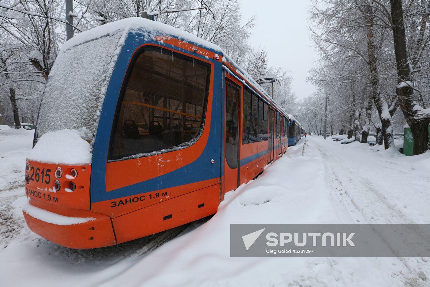 Snowfall in Moscow