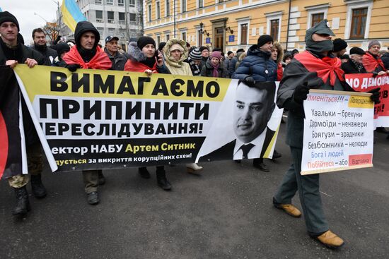 Mikheil Saakashvili supporters stage rally in Kiev