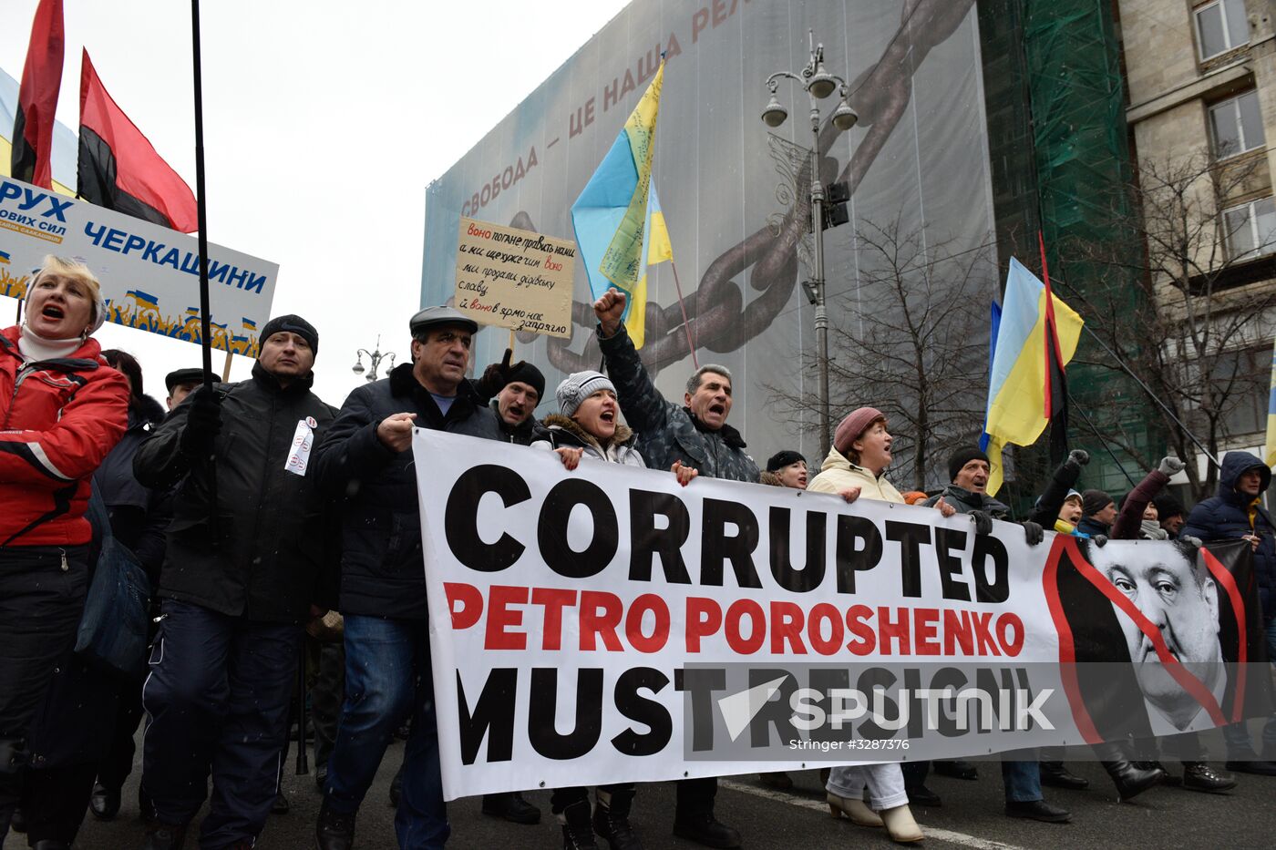 Mikheil Saakashvili supporters stage rally in Kiev