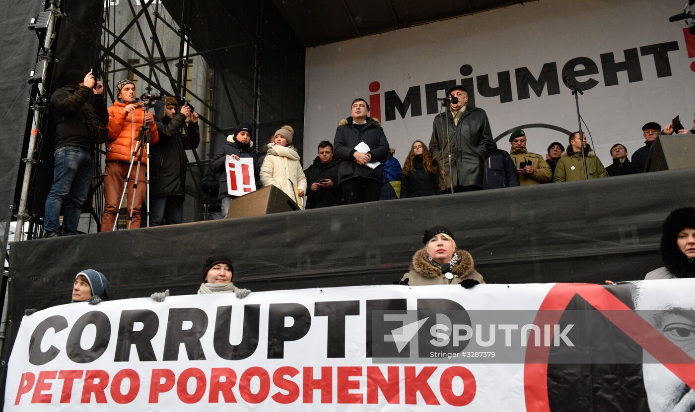 Mikheil Saakashvili supporters stage rally in Kiev