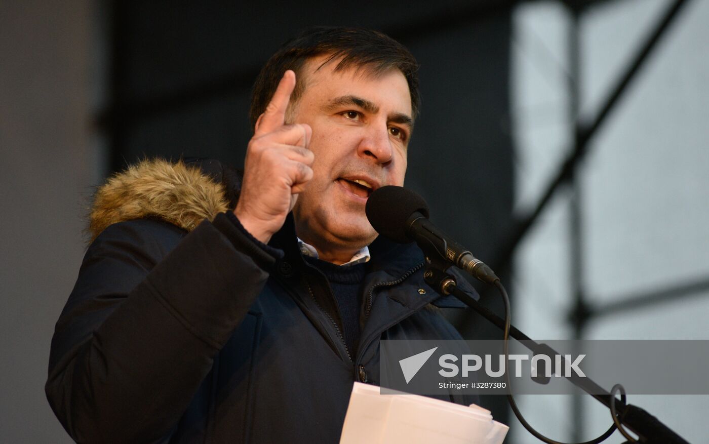 Mikheil Saakashvili supporters stage rally in Kiev