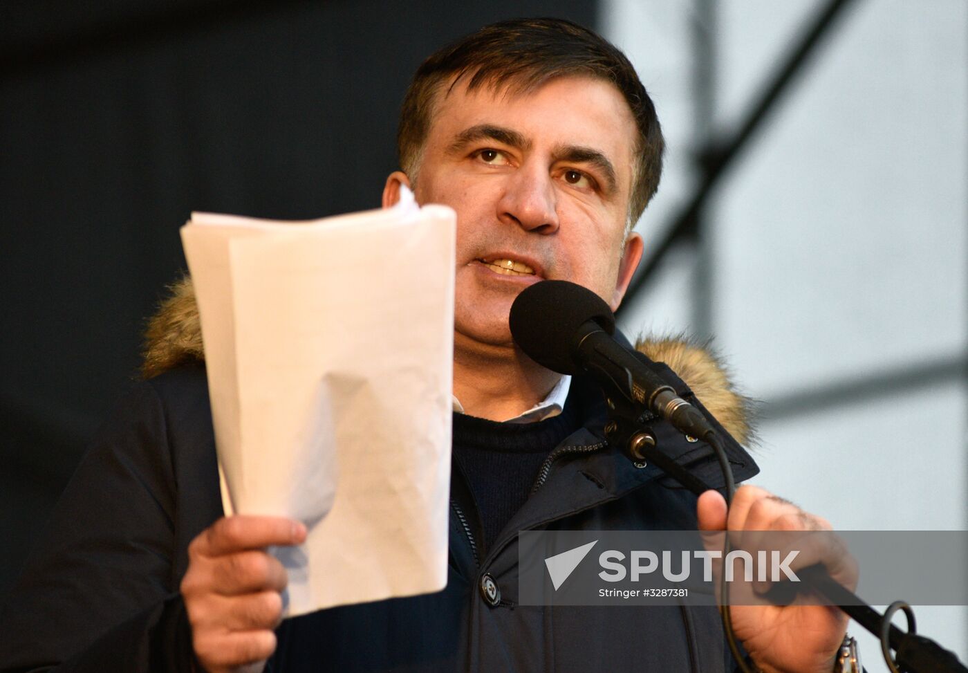 Mikheil Saakashvili supporters stage rally in Kiev