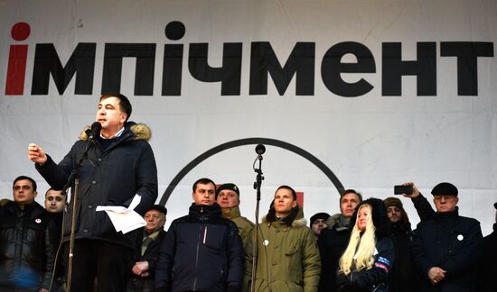 Mikheil Saakashvili supporters stage rally in Kiev