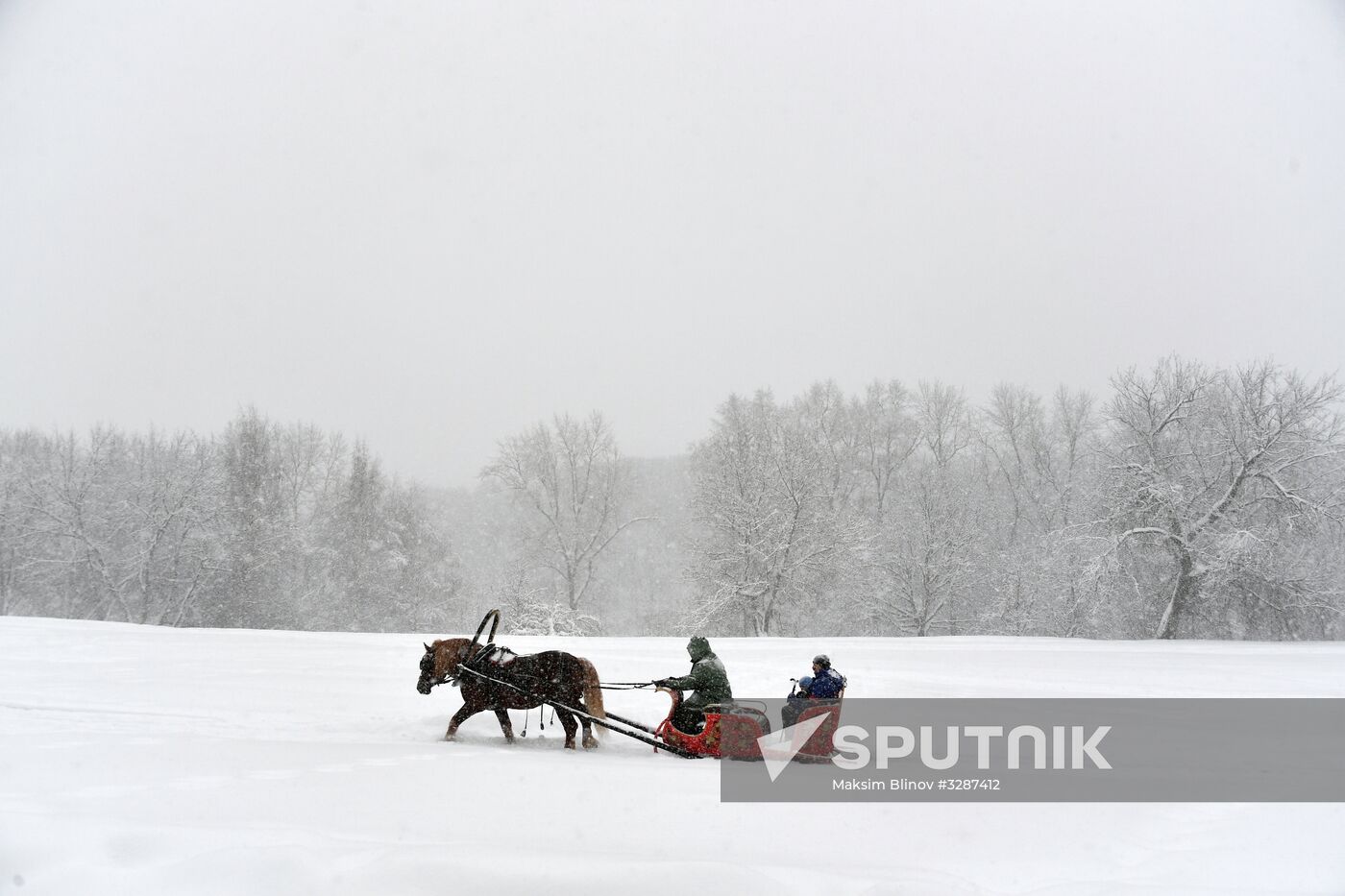 Snowfall in Moscow