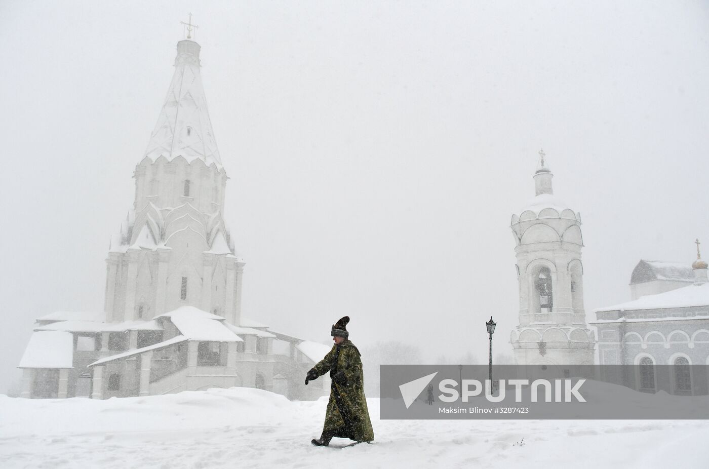 Snowfall in Moscow