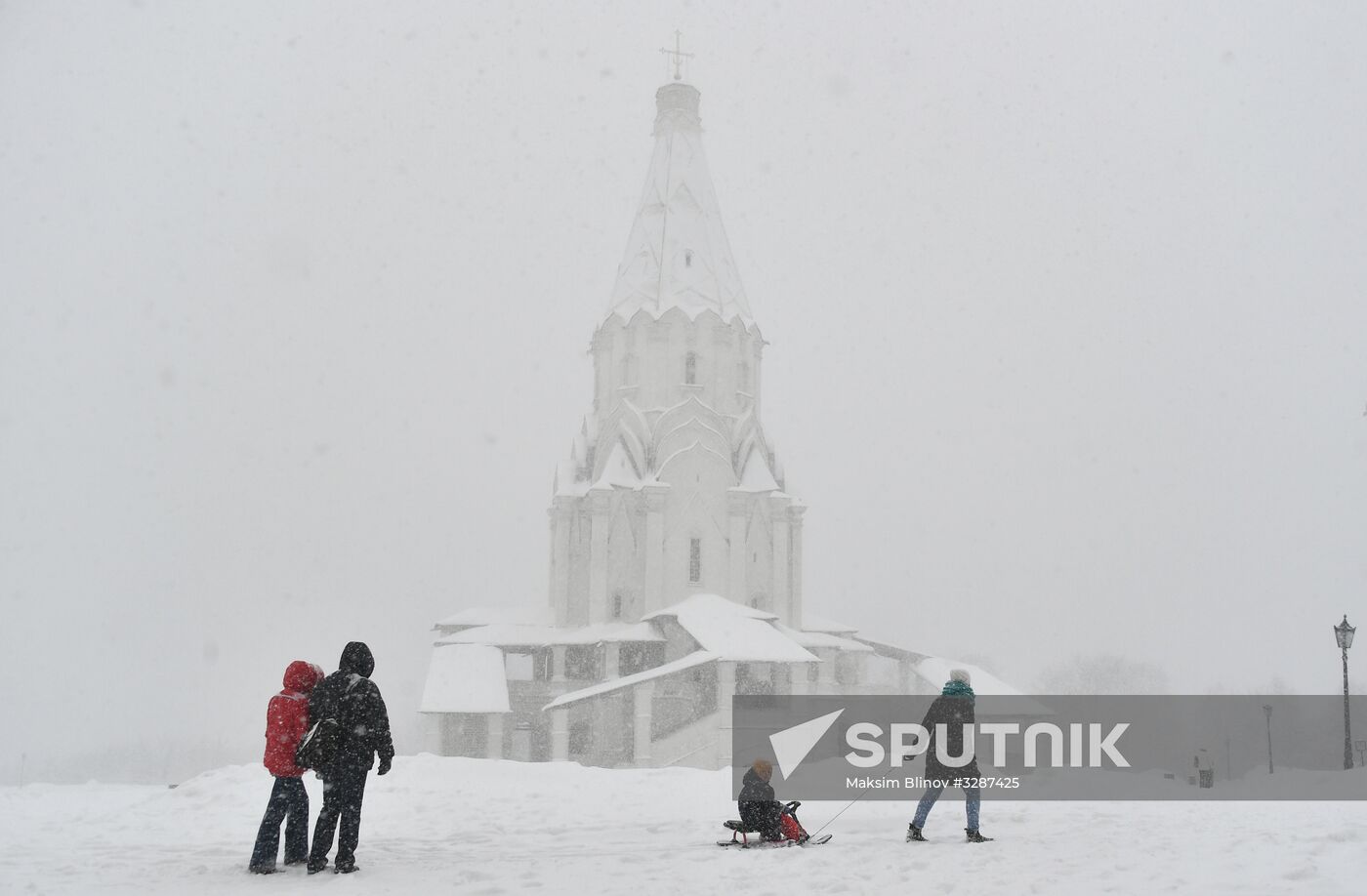 Snowfall in Moscow