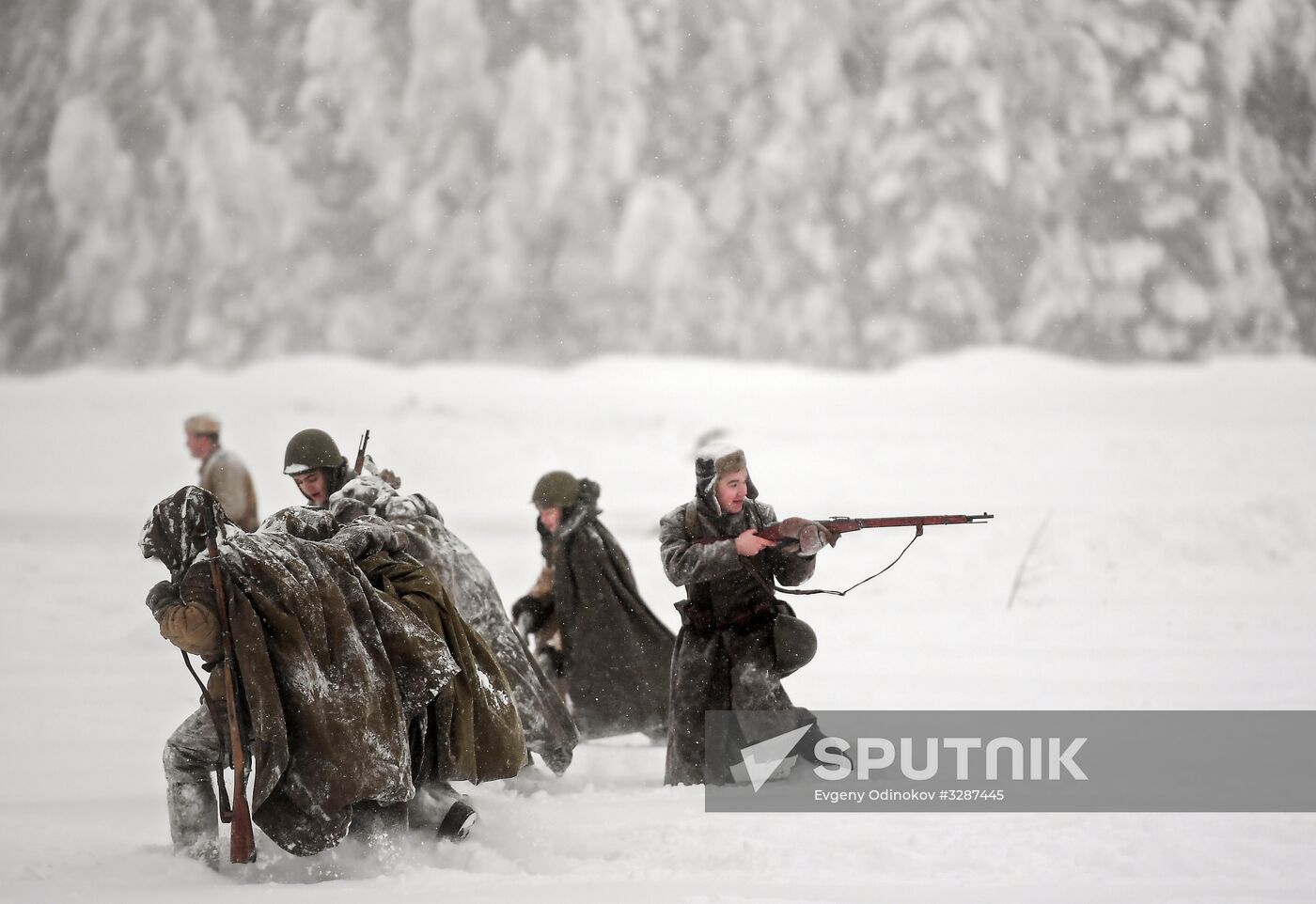 Historical reenactment of Balaton Defensive Operation of March of 1945