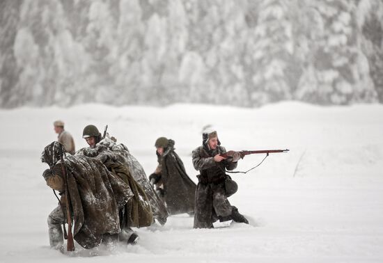 Historical reenactment of Balaton Defensive Operation of March of 1945