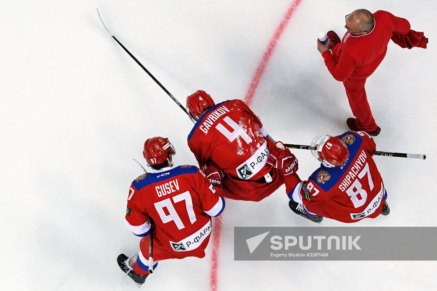 Team Russia vs. Spartak friendly hockey match