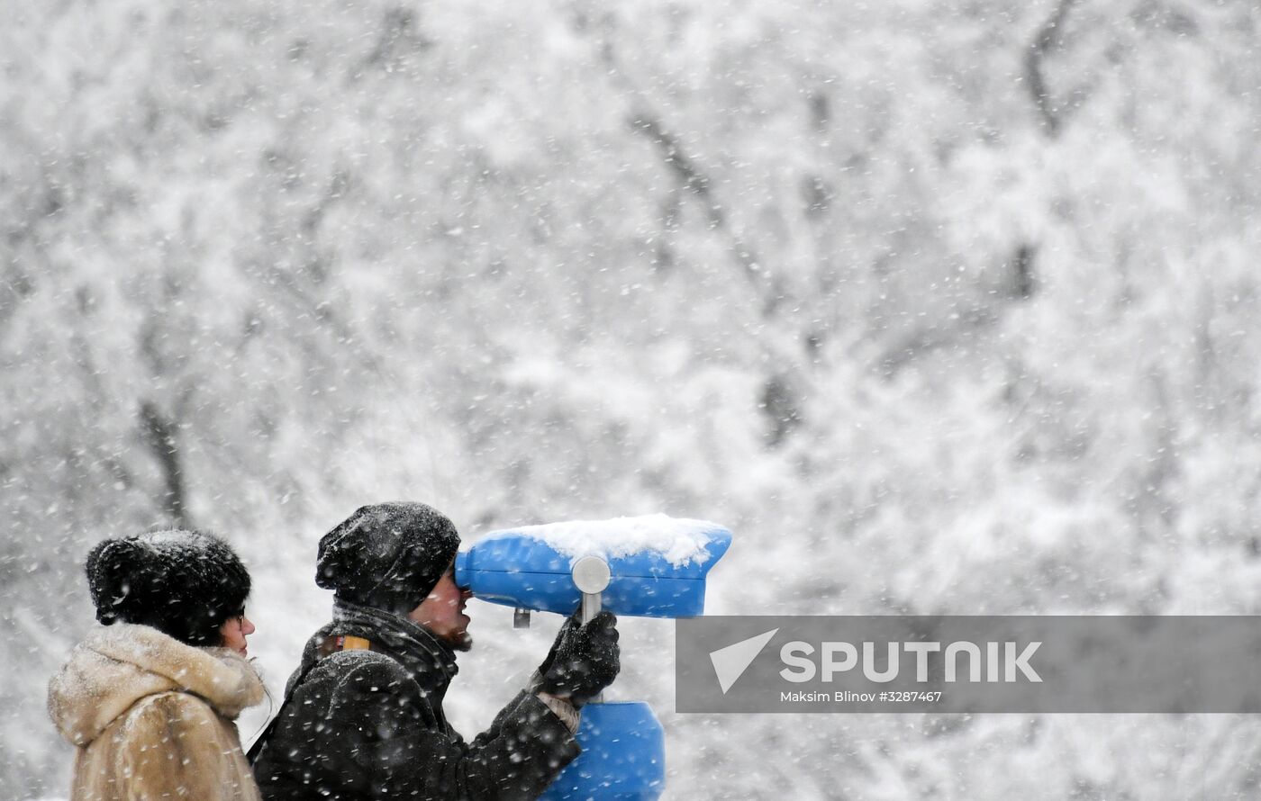Snowfall in Moscow