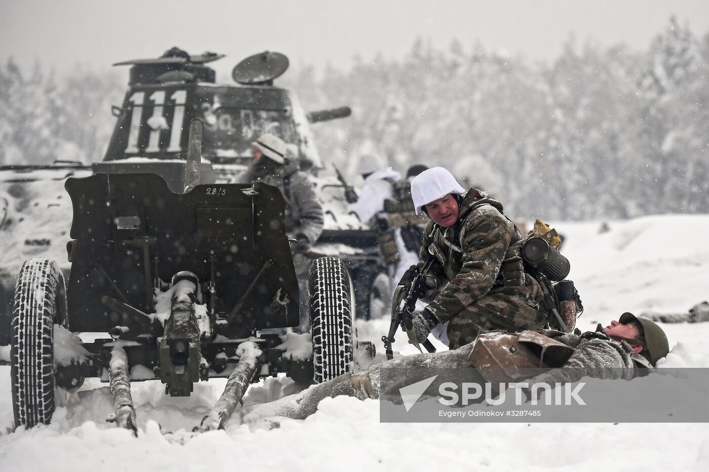 Historical reenactment of Balaton Defensive Operation of March of 1945