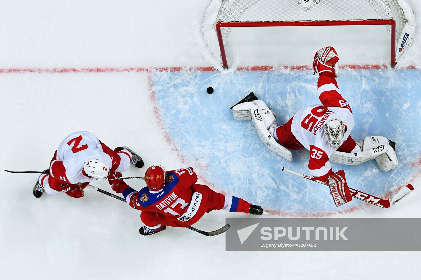 Team Russia vs. Spartak friendly hockey match