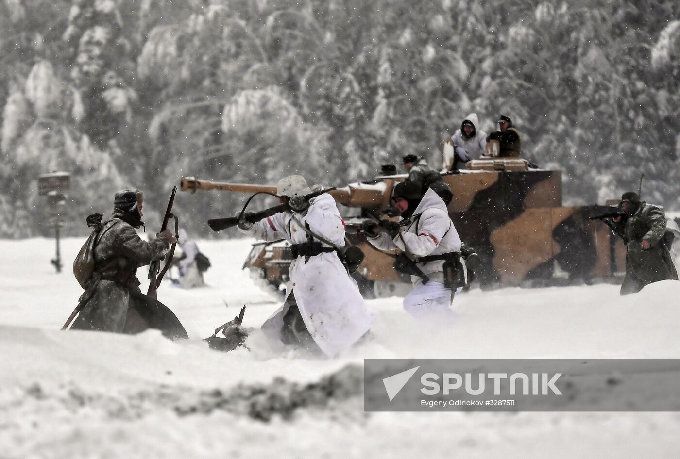 Historical reenactment of Balaton Defensive Operation of March of 1945