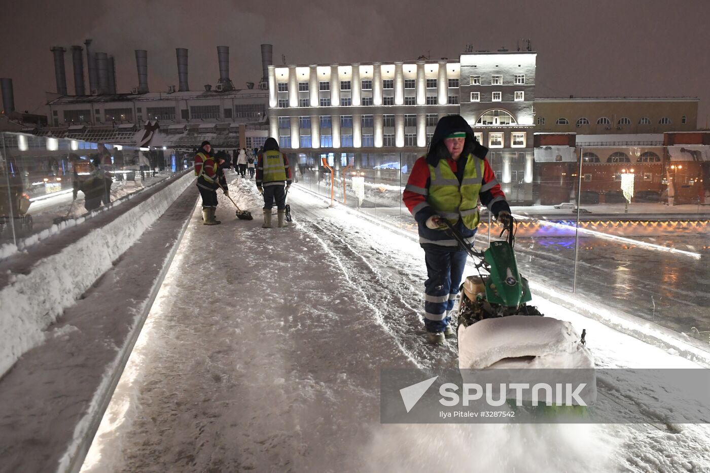 Snowfall in Moscow