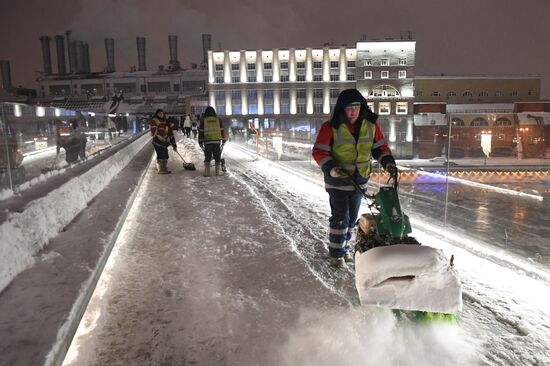 Snowfall in Moscow