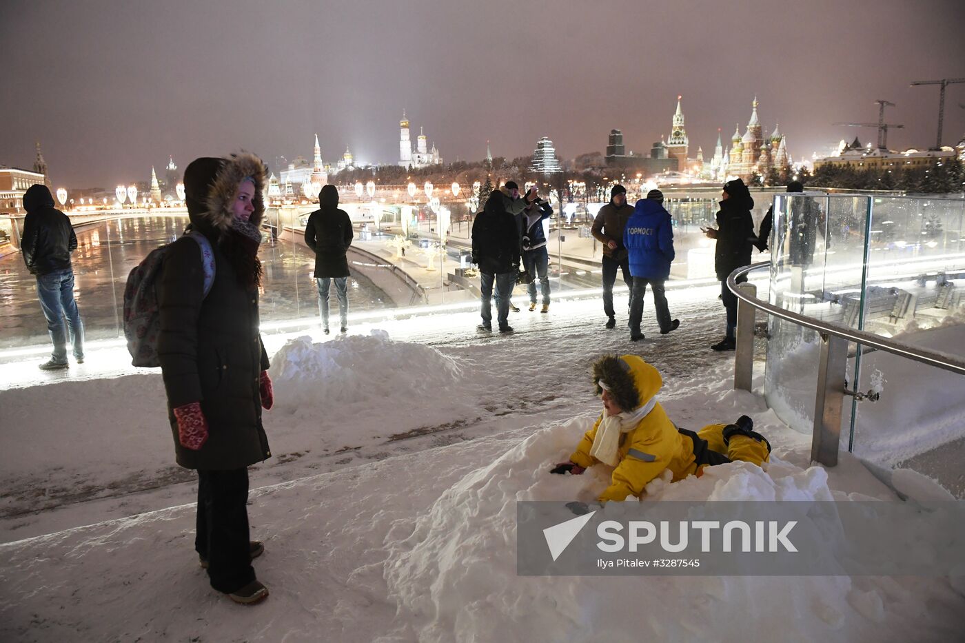Snowfall in Moscow