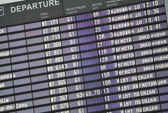 Flight delays in Sheremetyevo Airport