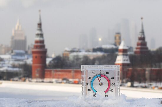 Cold weather in Moscow