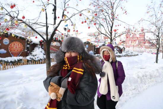 Cold weather in Moscow