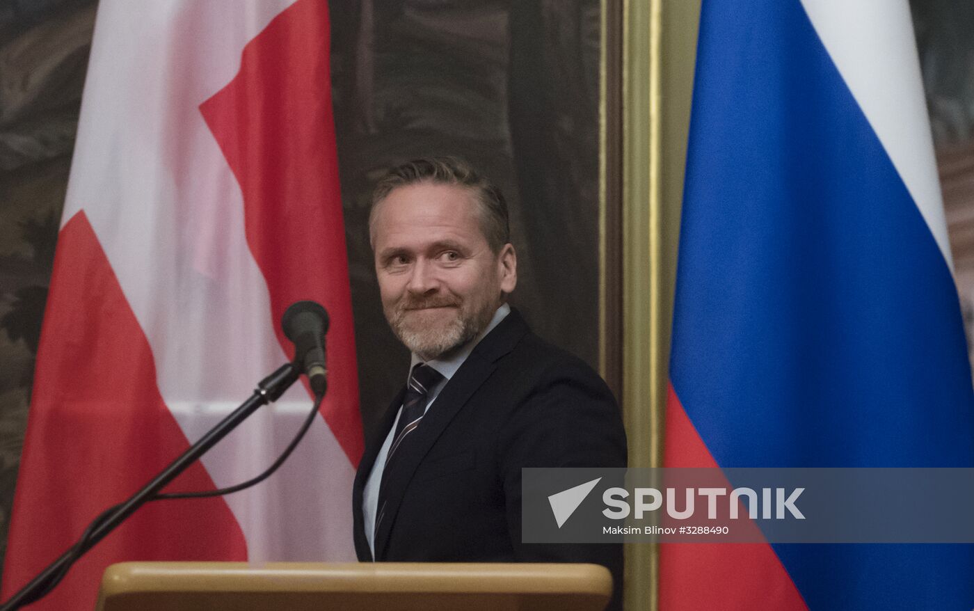 Russian Foreign Minister Sergei Lavrov meets with Foreign Minister of Denmark Anders Samuelsen