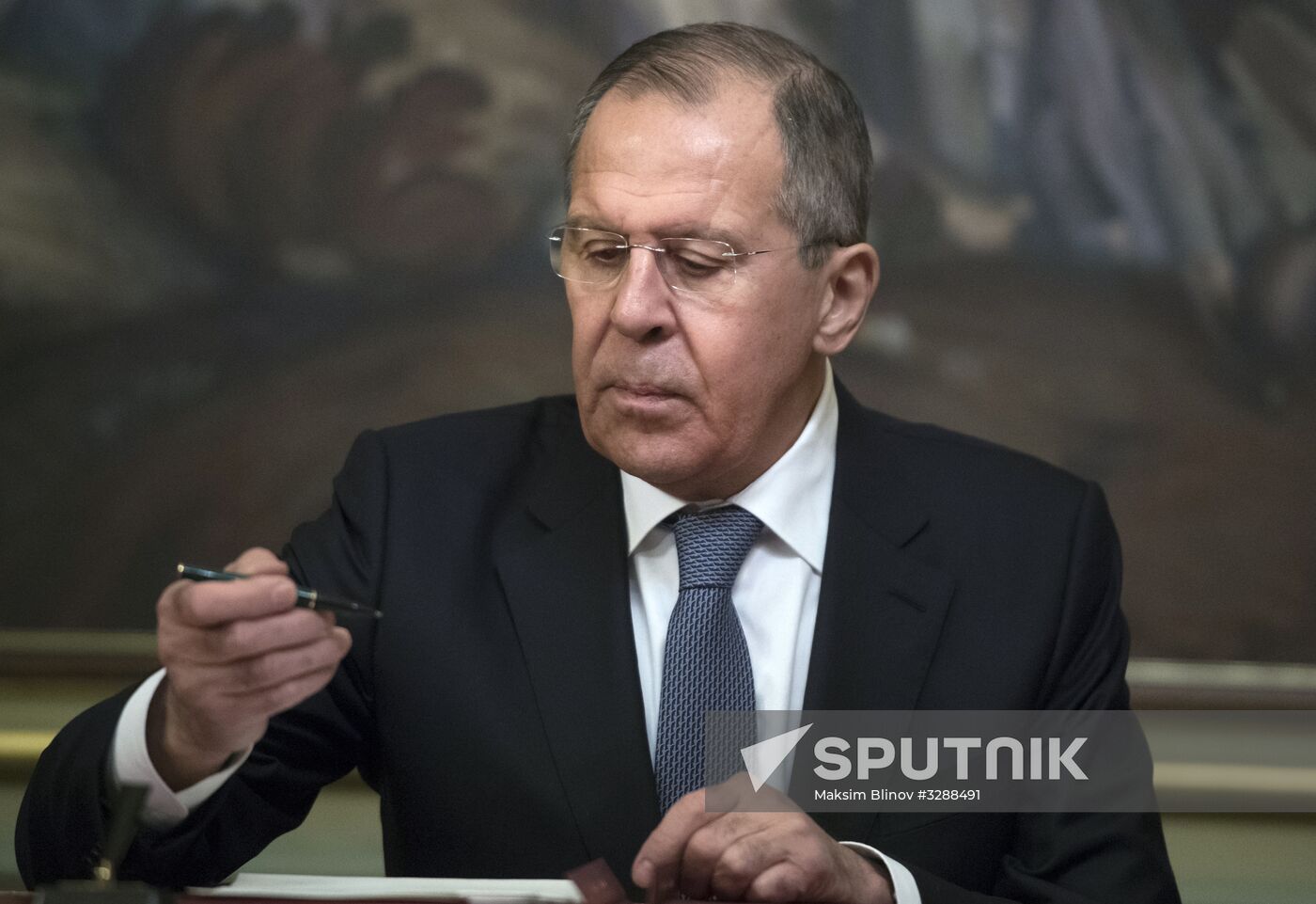 Russian Foreign Minister Sergei Lavrov meets with Foreign Minister of Denmark Anders Samuelsen