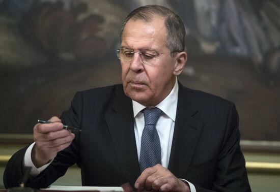 Russian Foreign Minister Sergei Lavrov meets with Foreign Minister of Denmark Anders Samuelsen