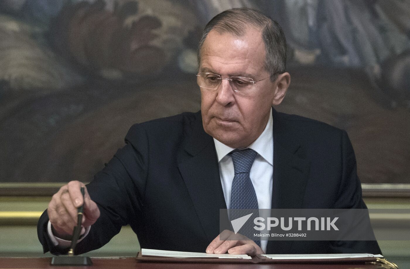 Russian Foreign Minister Sergei Lavrov meets with Foreign Minister of Denmark Anders Samuelsen