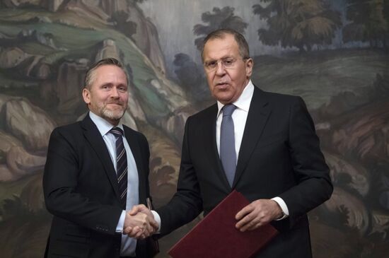 Russian Foreign Minister Sergei Lavrov meets with Foreign Minister of Denmark Anders Samuelsen