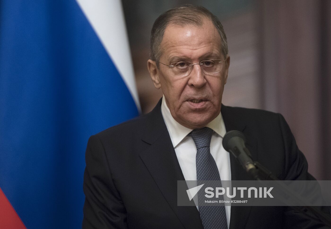 Russian Foreign Minister Sergei Lavrov meets with Foreign Minister of Denmark Anders Samuelsen