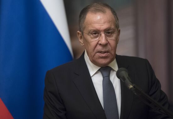 Russian Foreign Minister Sergei Lavrov meets with Foreign Minister of Denmark Anders Samuelsen