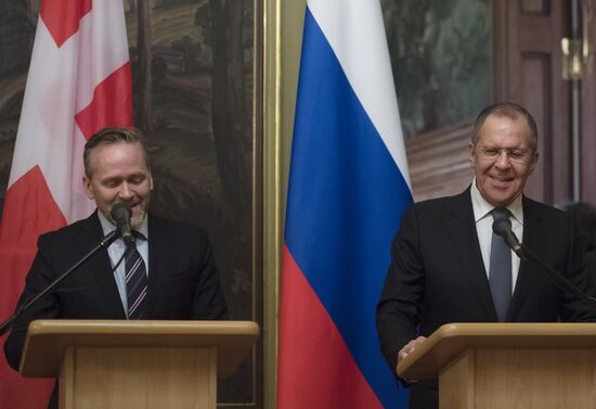 Russian Foreign Minister Sergei Lavrov meets with Foreign Minister of Denmark Anders Samuelsen