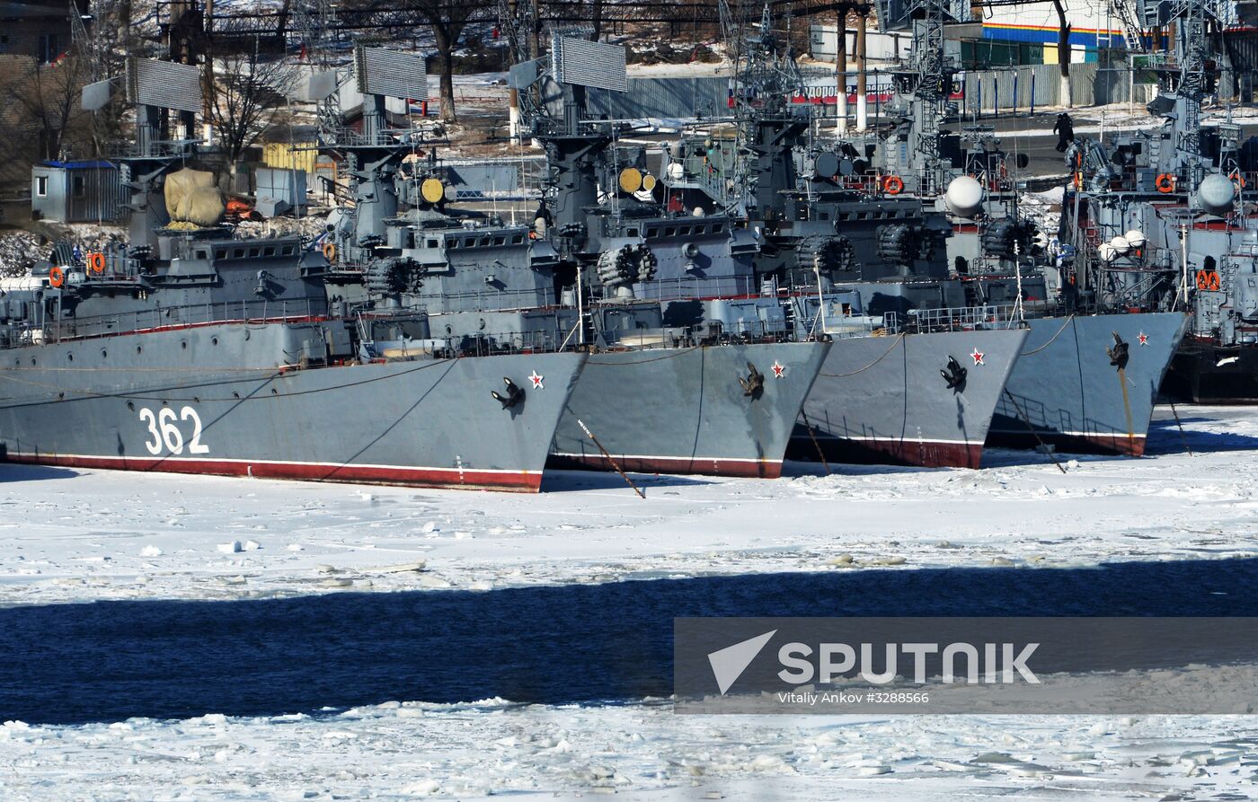 Ice conditions in Vladivostok waters