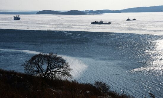 Ice conditions in Vladivostok waters