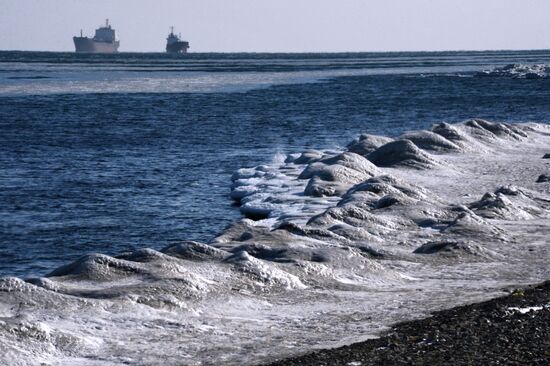 Ice conditions in Vladivostok waters