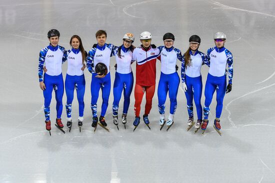 2018 Olympic Games. Short track. Training sessions