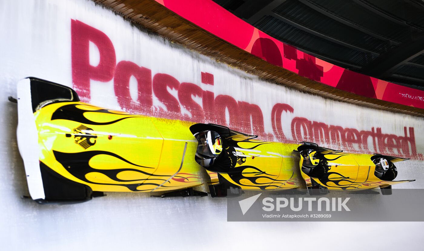 2018 Olympic Games. Bobsleigh. Training sessions