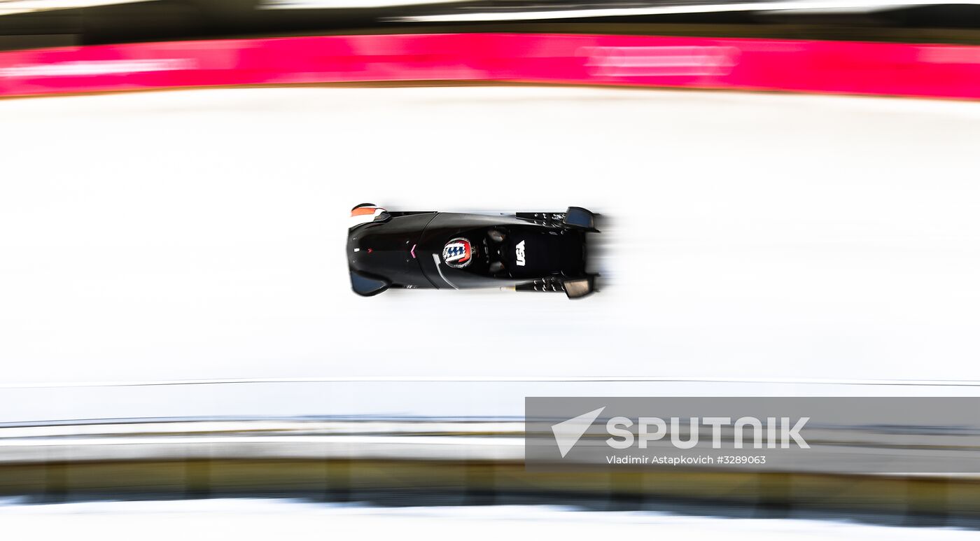 2018 Olympic Games. Bobsleigh. Training sessions