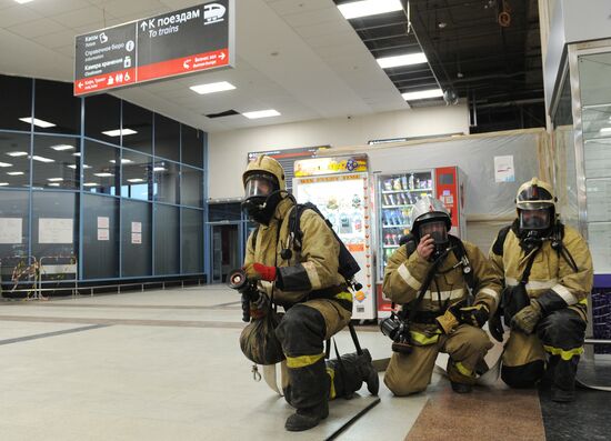 Tactical exercises at Rostov-on-Don train station