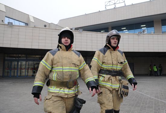 Tactical exercises at Rostov-on-Don train station
