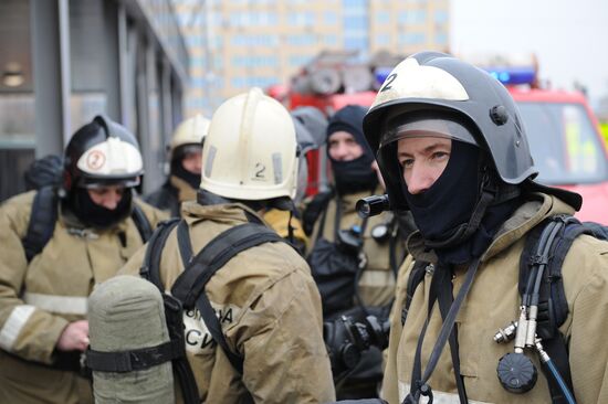 Tactical exercises at Rostov-on-Don train station