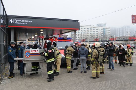 Tactical exercises at Rostov-on-Don train station