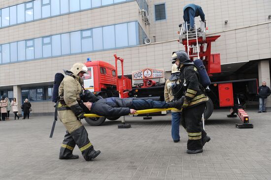 Tactical exercises at Rostov-on-Don train station