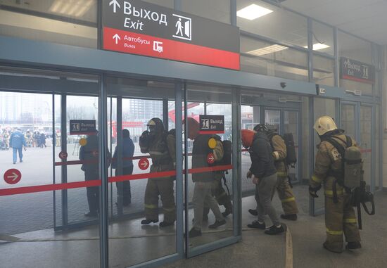 Tactical exercises at Rostov-on-Don train station