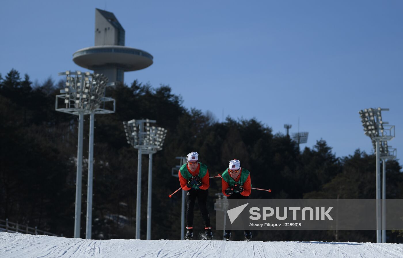 2018 Olympic Games. Cross-country skiing. Training session