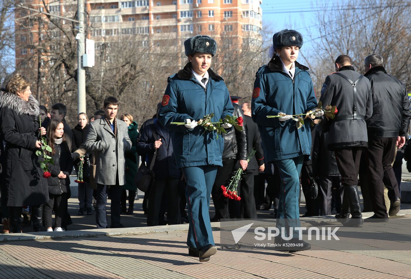 Commemorative event for pilot Roman Filipov who died in Syria